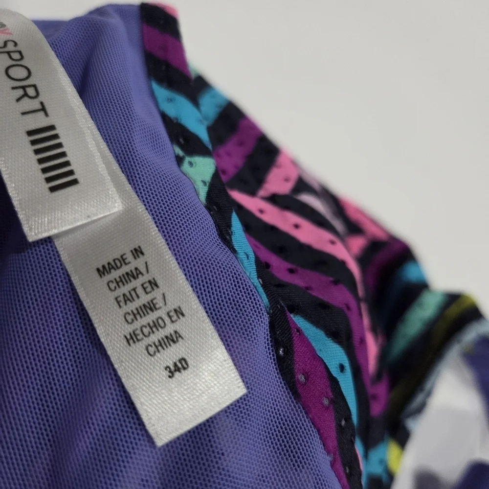 VSX Sport Vibrant Geometric Sports Bra Sz.34D